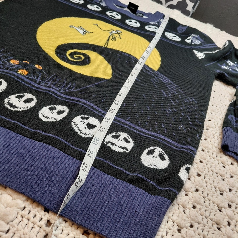 Nightmare Before Christmas Sweater Womens 2XL Jack Skeleton AOP‎ Ugly Party Fun - Picture 6 of 8